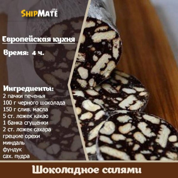 Шоколадные салями Шоколадные салями